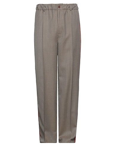 WALES BONNER Casual trouser Chocolate brown 100% Virgin Wool, Viscose
