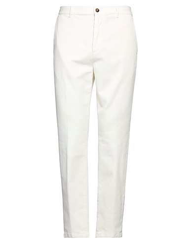 CRUNA Casual pants White 98% Cotton, 2% Elastane