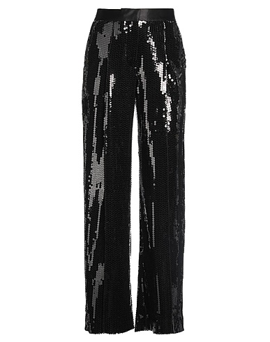 ALESSANDRA RICH Casual pants Black 100% Polyester, Silk
