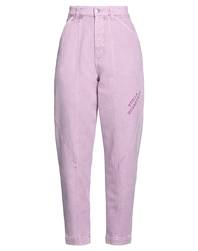 STELLA McCARTNEY Denim trousers Lilac 98% Cotton, 2% Elastane
