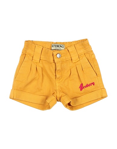 ICEBERG Shorts & Bermuda Yellow 98% Cotton, 2% Elastane