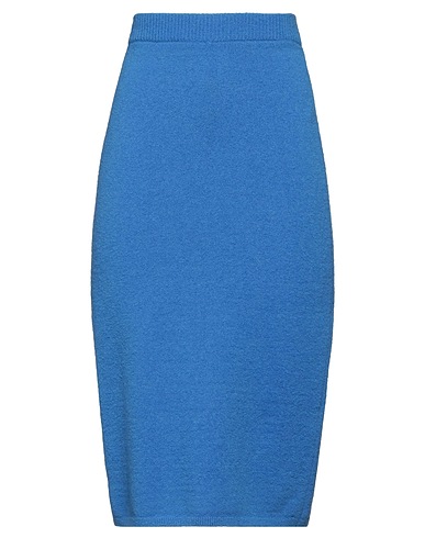 NANUSHKA Midi skirt Azure 65% Merino Wool, 33% Polyamide, 2% Elastane