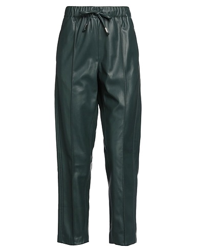 RUE DU BAC Casual trouser Dark green 100% Polyurethane