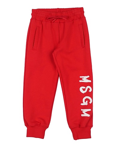 MSGM Pantalone Rosso 100% Cotone