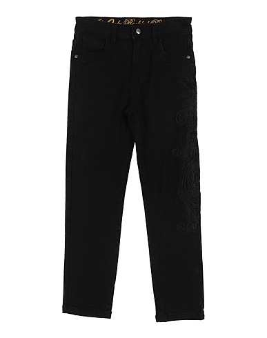 JOHN RICHMOND Denim pants Black 99% Cotton, 1% Elastane