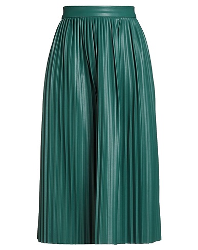 JIJIL Midi skirt Dark green 100% Polyester, Polyurethane
