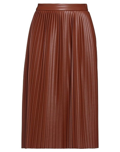 JIJIL Midi skirt Brown 100% Polyester, Polyurethane