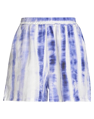 8 by YOOX Shorts & Bermuda PRINTED LINEN PULL-ON SHORTS
 White 100% Linen