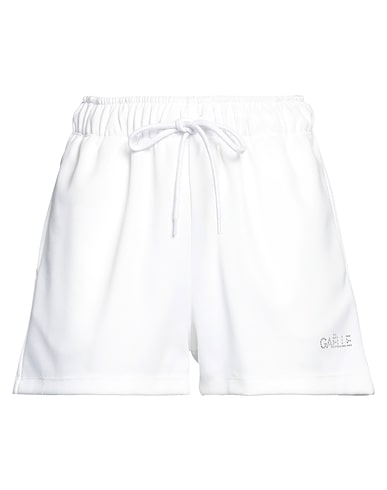GAëLLE Paris Shorts & Bermuda Bianco 55% Poliestere, 45% Cotone