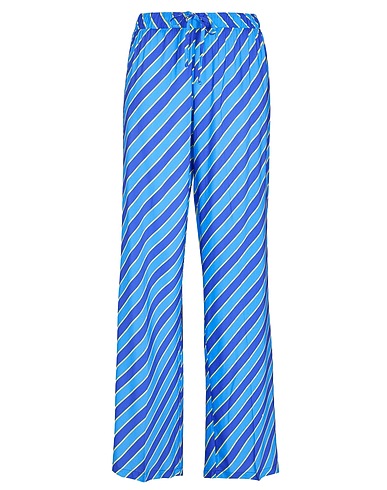 8 by YOOX Hosen PRINTED PULL-ON PANTS
 Azurblau 58% Baumwolle, 42% Seide