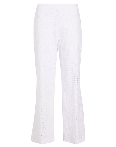 8 by YOOX Pantalone SAN GALLO COTTON PANTS
 Bianco 100% Cotone