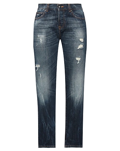 ROŸ ROGER'S Denim trousers Blue 100% Cotton