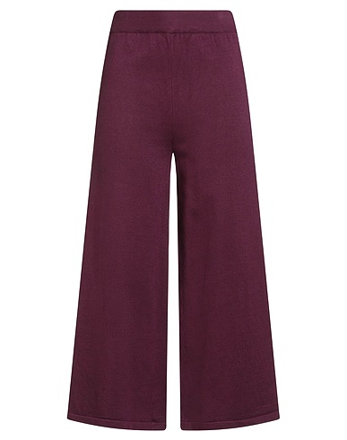 WHITE WISE Casual trouser Plum 50% Viscose, 28% Polyester, 22% Polyamide, Nylon