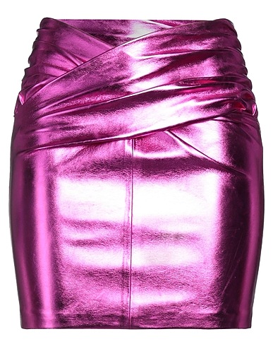 THE ANDAMANE Mini skirt Fuchsia 60% Polyurethane, 40% Polyester