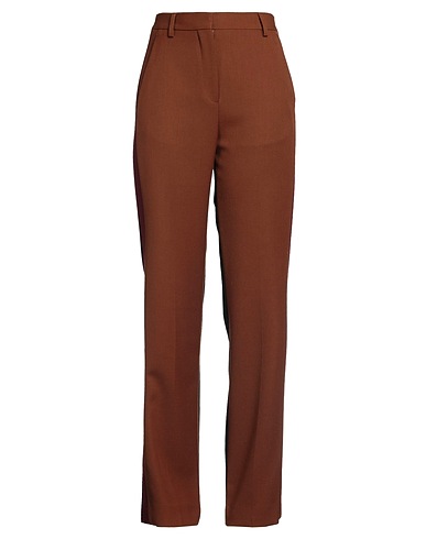 BURBERRY Casual pants Brown 55% Polyester, 45% Virgin Wool