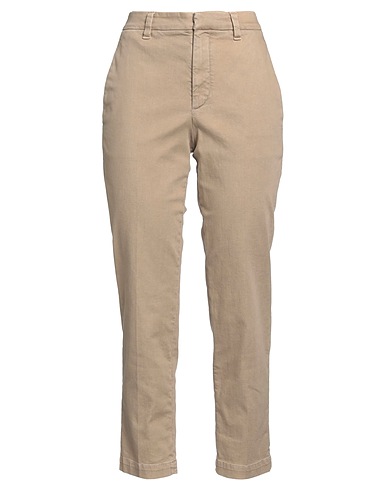 BRUNELLO CUCINELLI Casual pants Sand 66% Cotton, 32% Lyocell, 2% Elastane, Brass