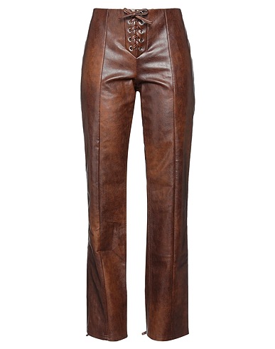 ROTATE BIRGER CHRISTENSEN Casual trouser Brown 100% Polyurethane
