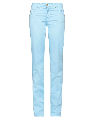 MARANI JEANS Casual pants Sky blue 98% Cotton, 2% Elastane