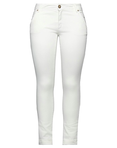 MARANI JEANS Casual trouser Ivory 98% Cotton, 2% Elastane