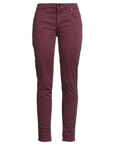 FIFTY FOUR Casual trouser Plum 97% Cotton, 3% Elastane