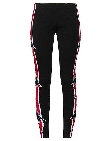 MARCELO BURLON x KAPPA Leggings Nero 95% Cotone, 5% Elastan