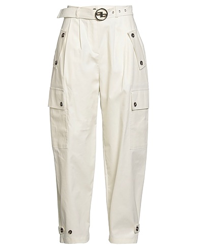 PINKO Casual pants White 98% Cotton, 2% Elastane