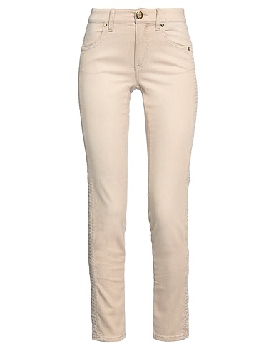 MARANI JEANS Denim trousers Beige 98% Cotton, 2% Elastane