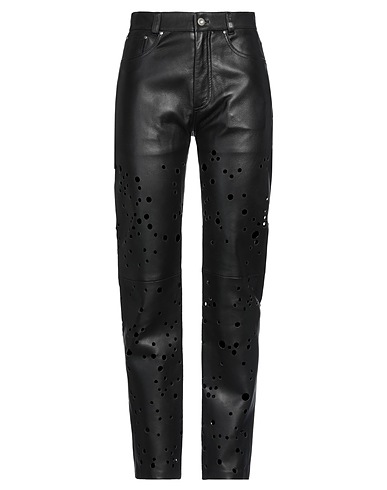 DURAZZI Pantalone Nero 100% Pelle di agnello
