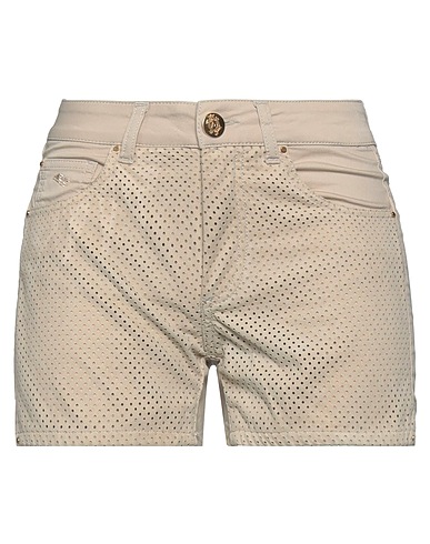 MARANI JEANS Denim shorts Beige 74% Cotton, 23% Polyamide, 3% Elastane, Polyester, Polyurethane