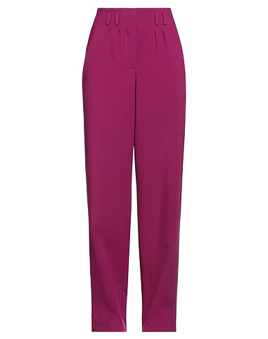 MERCI ITALIA Casual trouser Magenta 83% Polyester, 13% Viscose, 4% Elastane