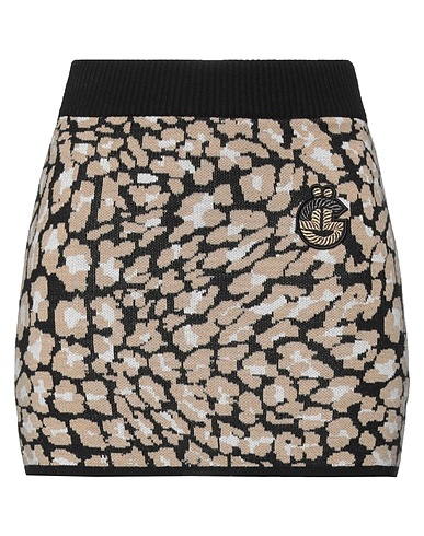 GAëLLE Paris Mini skirt Beige 60% Acrylic, 25% Viscose, 15% Wool