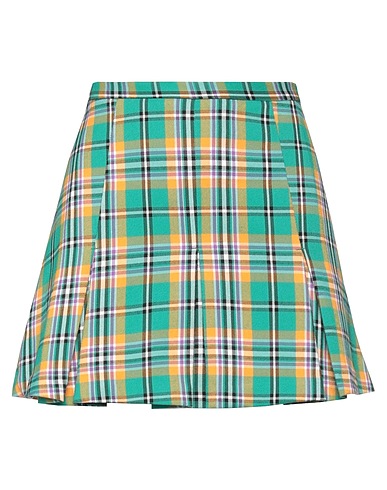VICOLO Mini skirt Green 65% Polyester, 32% Viscose, 3% Elastane