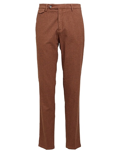 PAOLONI Casual pants Khaki 91% Cotton, 8% Polyester, 1% Elastane