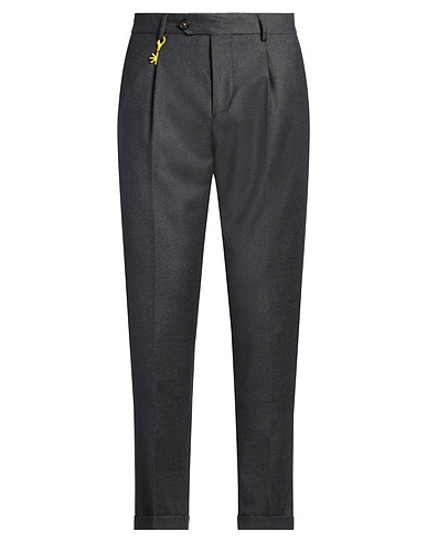 MANUEL RITZ Casual trouser MARZOTTO FOR MANUEL RITZ Lead 99% Virgin Wool, 1% Elastane