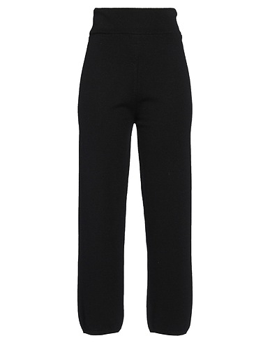 ALPHA STUDIO パンツ ブラック ウール 70% / カシミヤ 30%