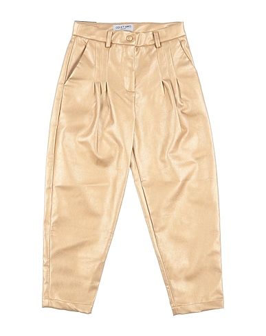 ODI ET AMO Casual trouser Gold 100% Polyurethane, Cotton