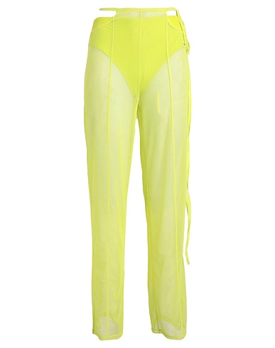 CALVIN KLEIN JEANS Casual trouser Lime green 84% Polyester, 16% Elastane