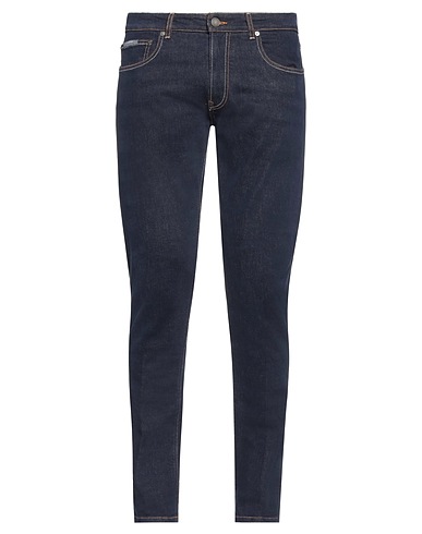 LARDINI Denim trousers Blue 98% Cotton, 2% Elastane, Polyester