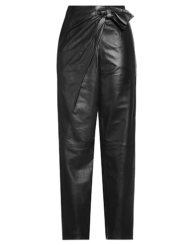ALBERTA FERRETTI Casual trouser Black 100% Lambskin