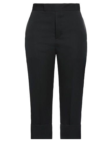 SAPIO Pantalone Nero 100% Lana, Poliestere