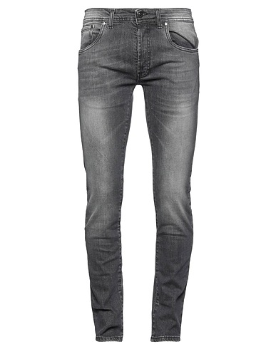 LIU •JO MAN Denim trousers Grey 98% Cotton, 2% Elastane
