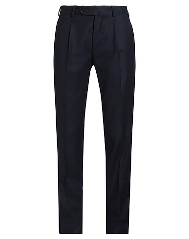 PAOLONI Casual trouser Midnight blue 99% Virgin Wool, 1% Elastane