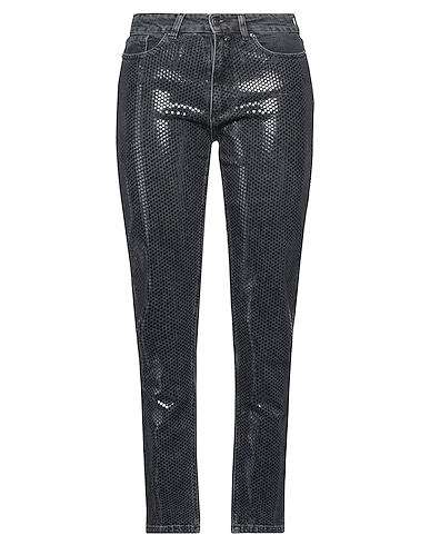 8PM Denim pants Black 98% Cotton, 2% Elastane