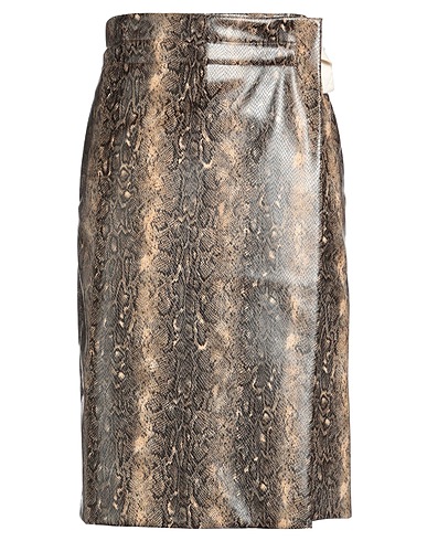 GANNI Midi skirt Beige 57% Recycled polyester, 43% Polyurethane