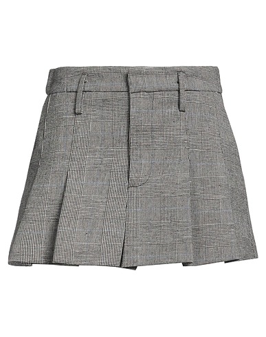 VICOLO Mini skirt Black 63% Cotton, 22% Polyester, 10% Linen, 5% Other Fibres