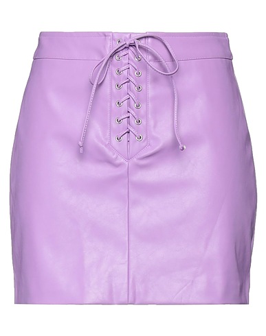 GLAMOROUS Mini skirt Lilac 50% Polyurethane, 50% Cotton
