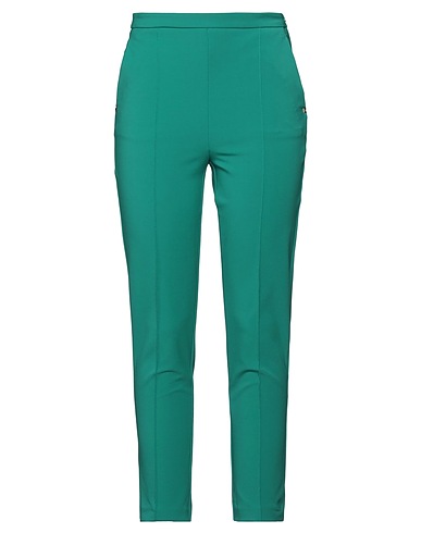 ELISABETTA FRANCHI Casual trouser 5 ESSENTIALS Emerald green 84% Polyamide, 16% Elastane