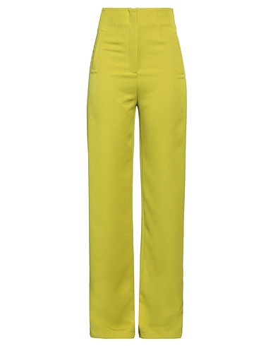 LE STREGHE Casual trouser Lime green 91% Polyester, 9% Elastane