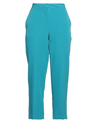 DIXIE Casual trouser Turquoise 89% Polyester, 11% Elastane