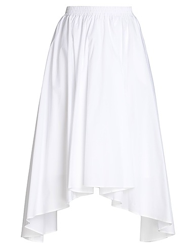 MICHAEL MICHAEL KORS Midi skirt White 96% Organic cotton, 4% Elastane